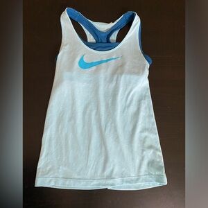 Nike blue two in one tank and bra combo size girls medium